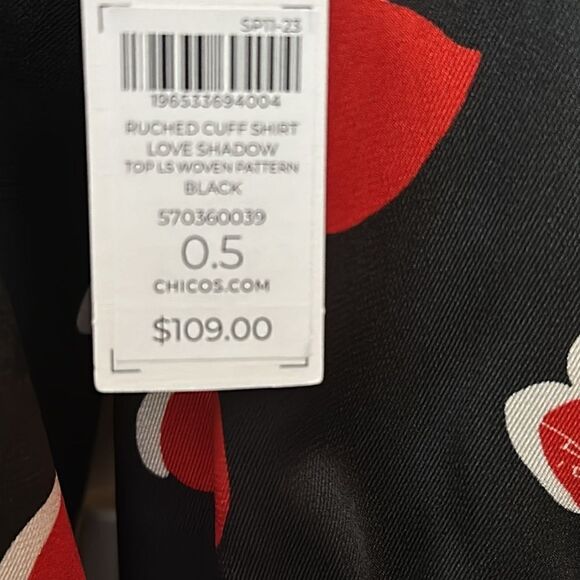 Chico’s SZ 0.5 Long sleeve button up top - Picture 10 of 10